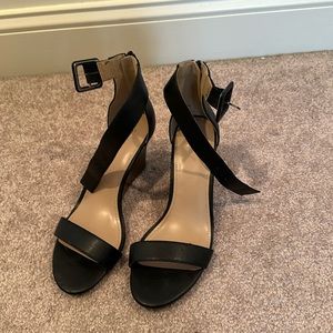 Women’s black wedge sandals